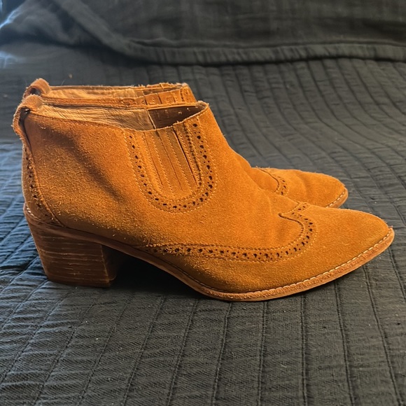 Madewell Suede Chestnut Chelsea Ankle Boots Booties - 10 - Picture 7 of 7
